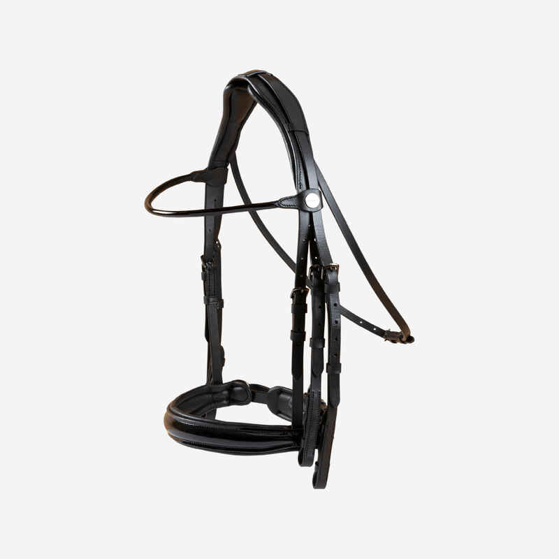 Horse & Pony Dressage Double Bridle 900 - Black