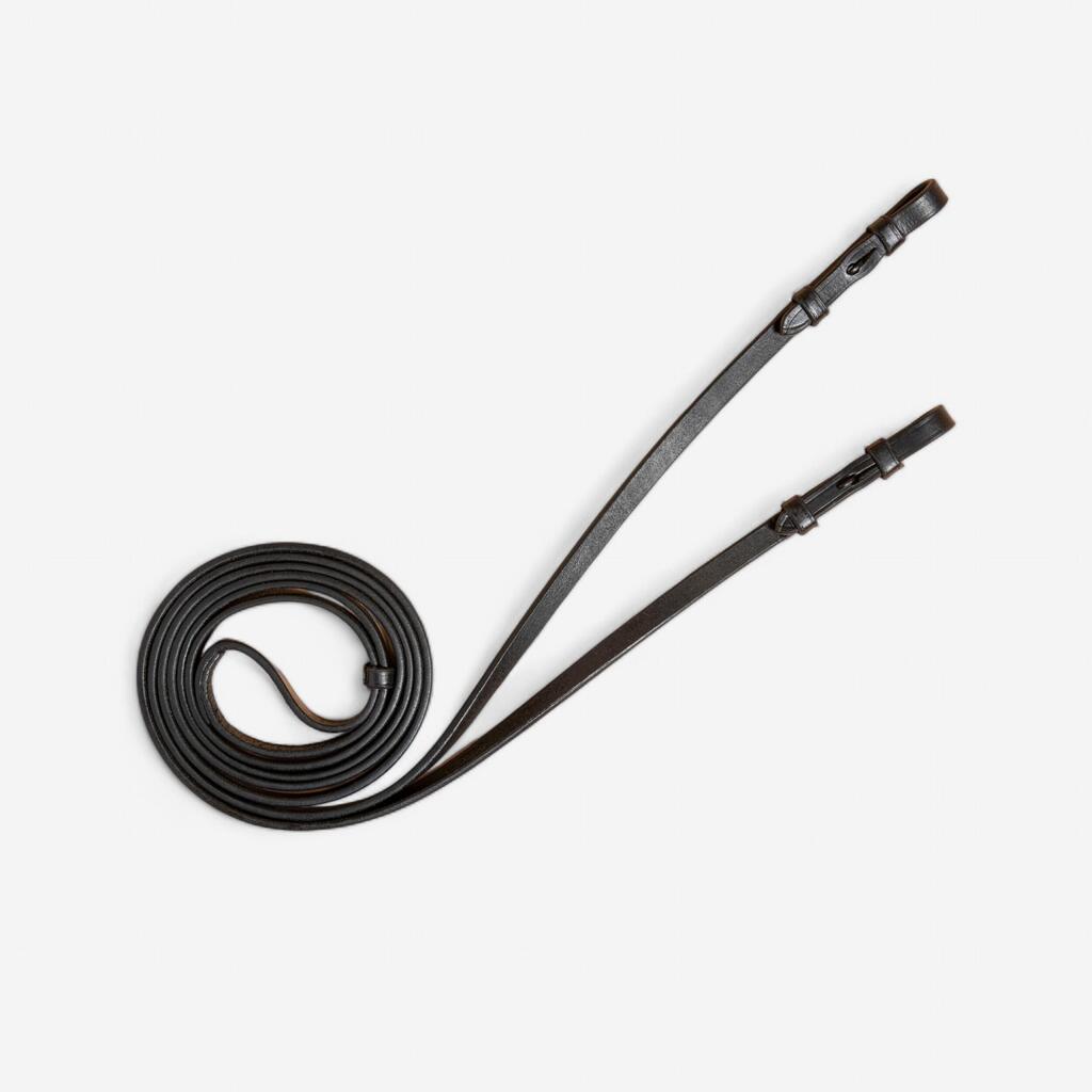 Horse Riding Curb Reins for Horse - Black