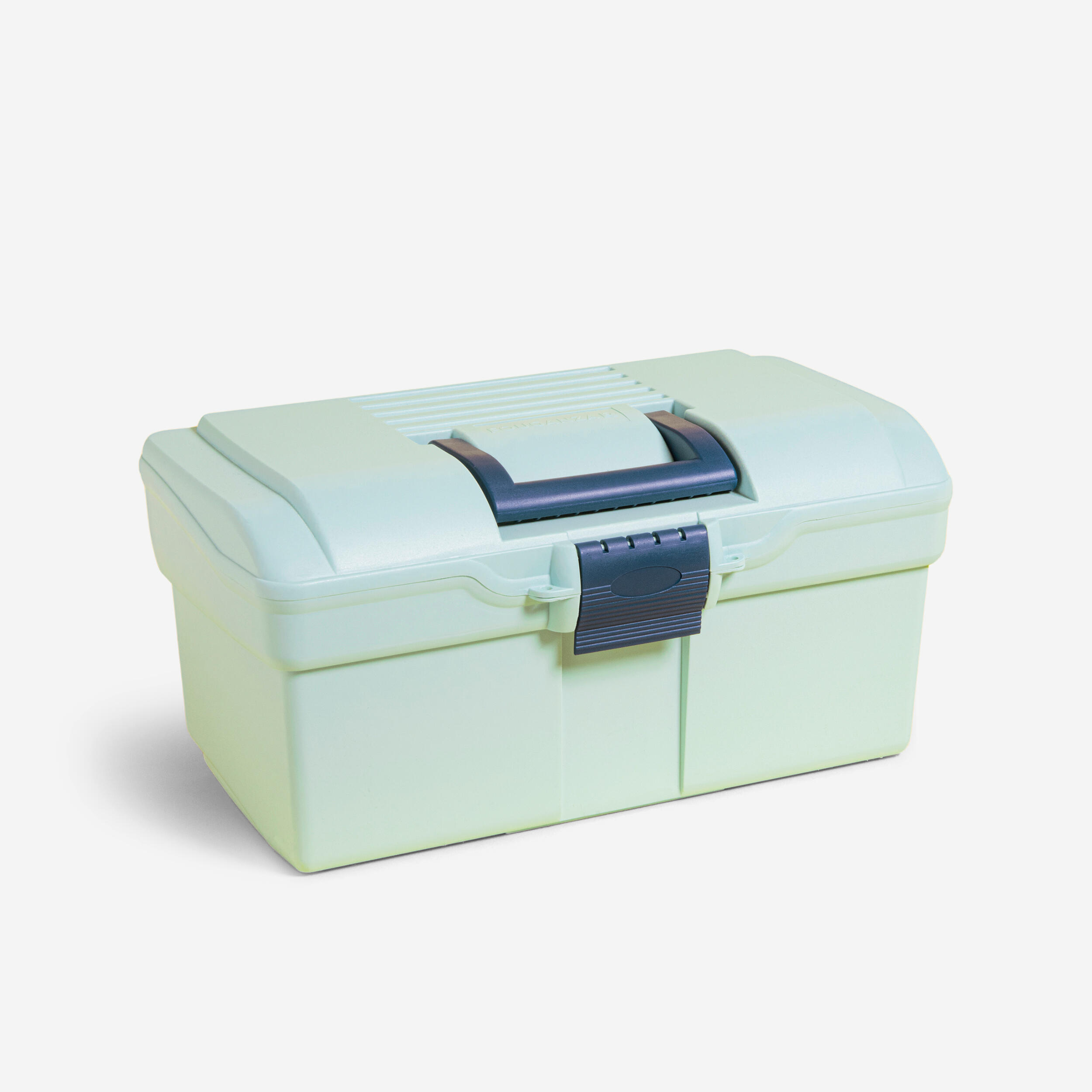 Horse Riding Grooming Box 300 - Green/Blue 1/3