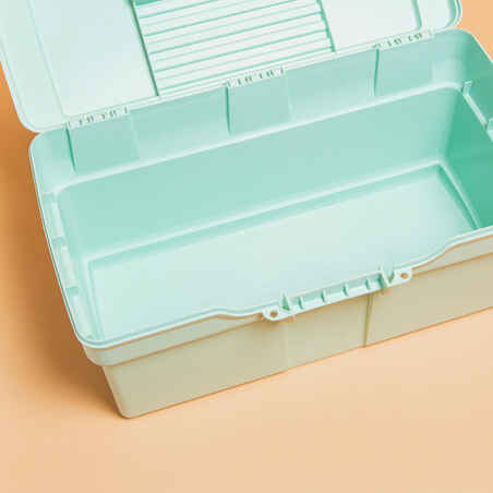 Horse Riding Grooming Box 300 - Green/Blue