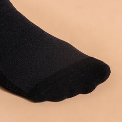 Adult Horse Riding Socks 100 - Black/Pink Sequins Stripes