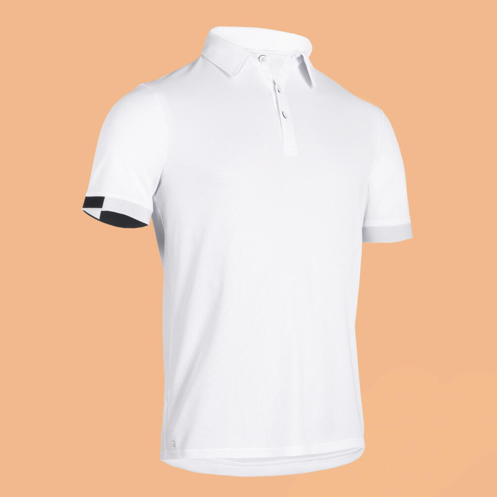 Men's Horse Riding Polo Shirt - White