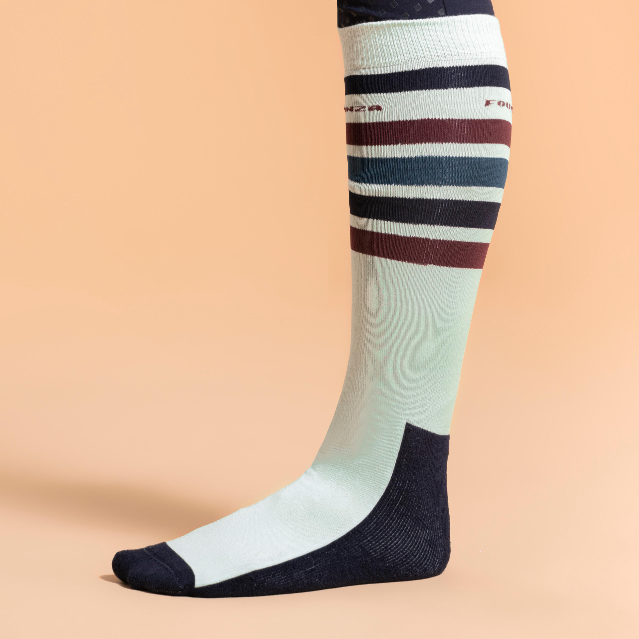 Horse Riding Socks - SKS 100 Green - FOUGANZA