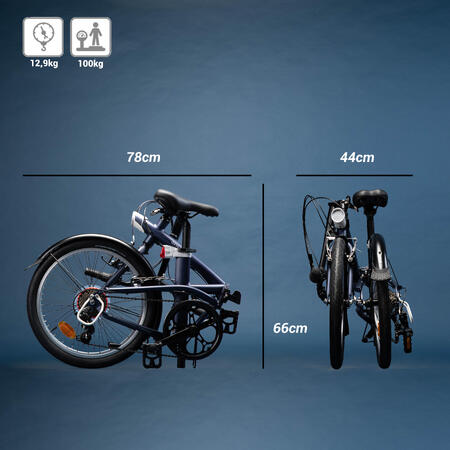 Location de velo pliant tilt 500 bleu