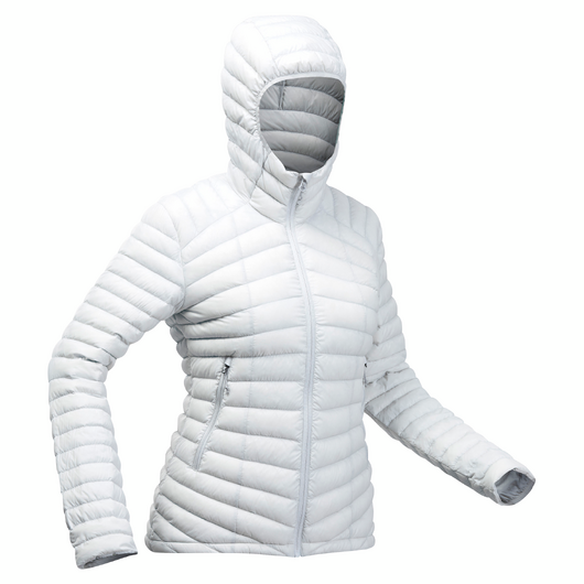 Doudoune en duvet de trek montagne avec capuche - MT100 -5°C - Femme