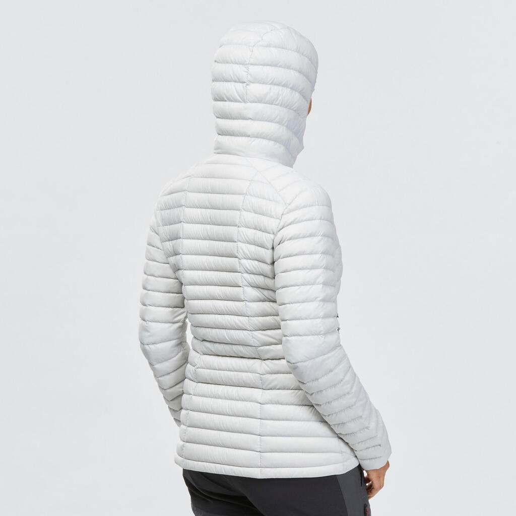Daunenjacke Damen Kapuze bis -5 °C Trekking - MT100 