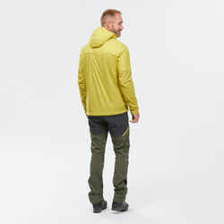 Men's Mountain Trekking Softshell Wind Warm Jacket  | TREK 900 WINDWARM Yellow