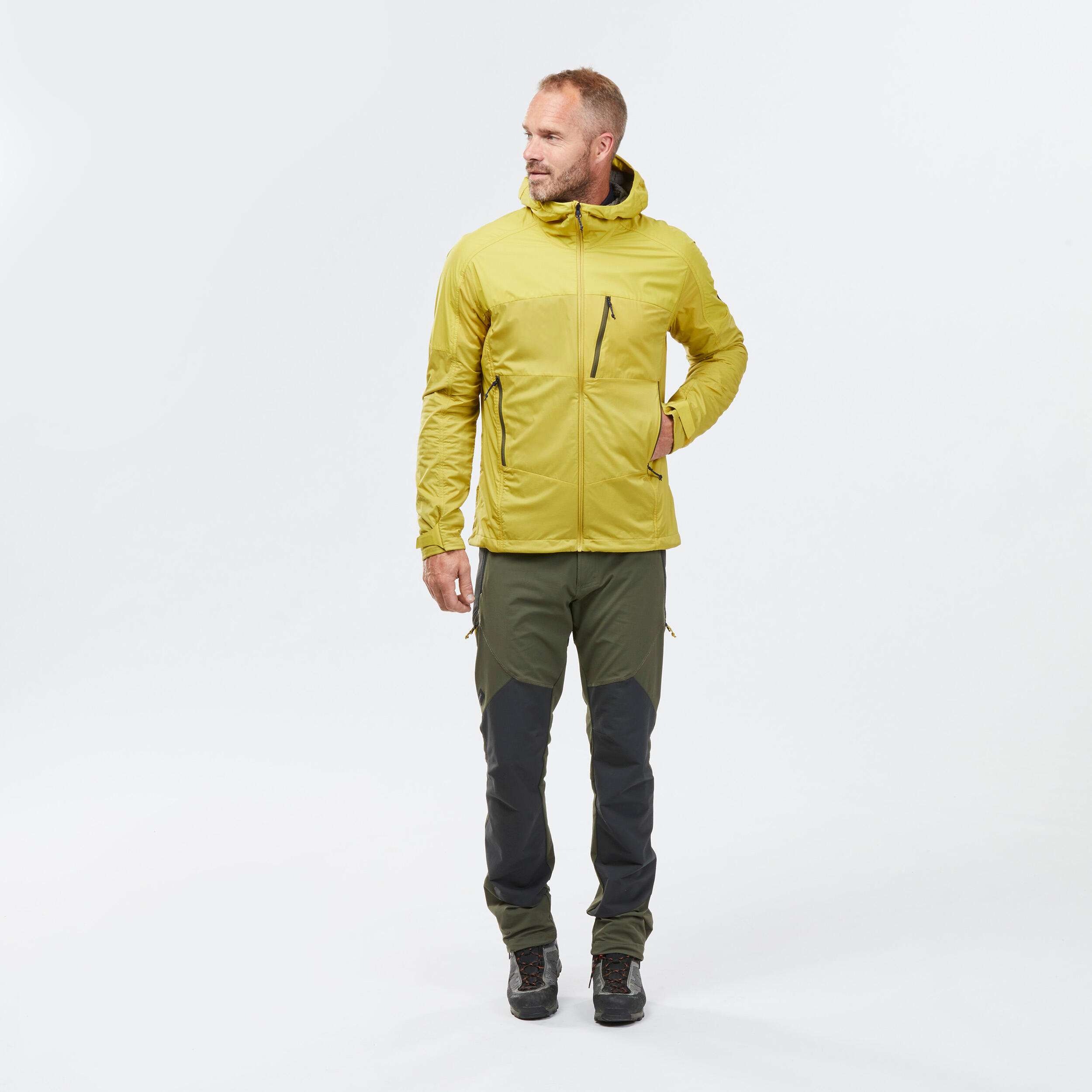Men's Mountain Trekking Softshell Wind Warm Jacket  | MT900 WINDWARM 11/12