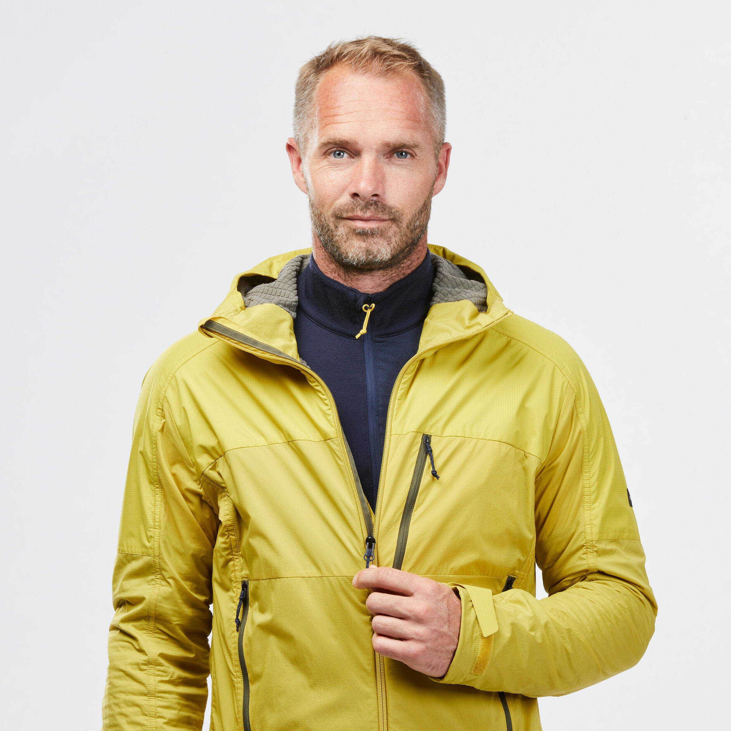 Men Trekking Softshell Windbreaker  - MT900 Yellow -  4
