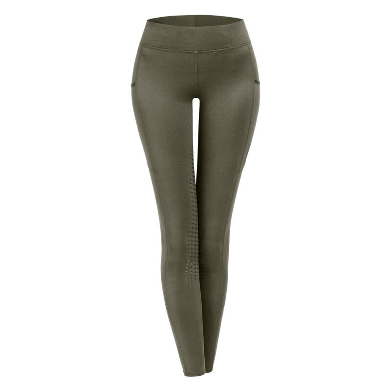 Reitleggings Ella Silikonvollbesatz Damen khaki