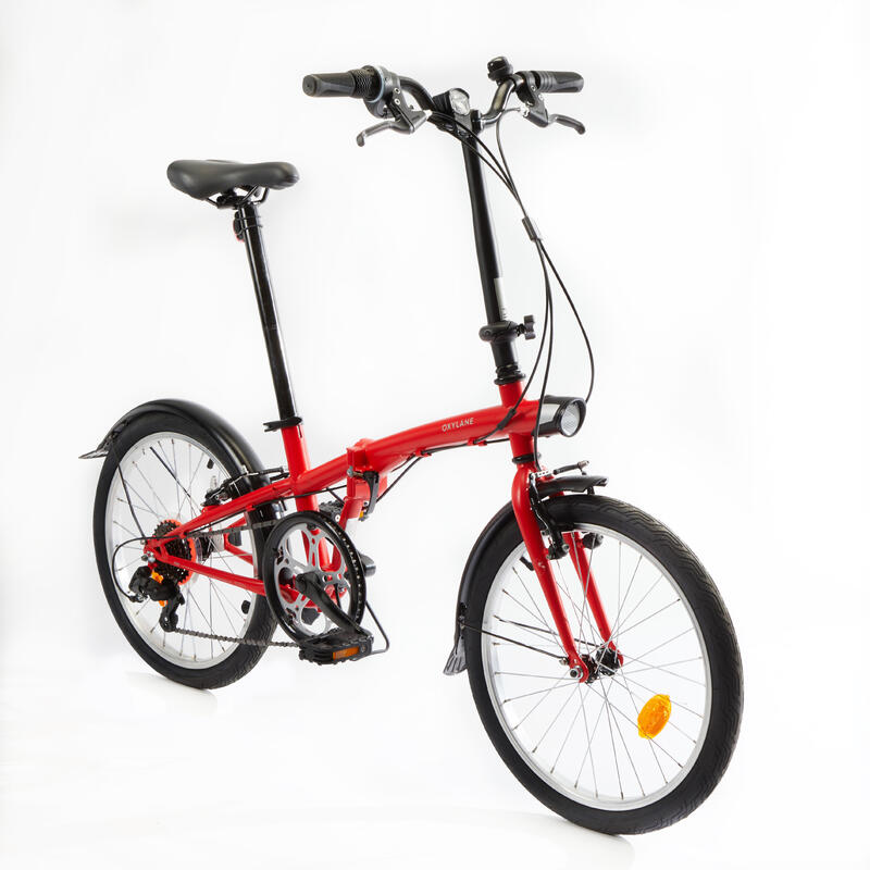 Katlanır Bisiklet - Kırmızı - OXYLANE 120