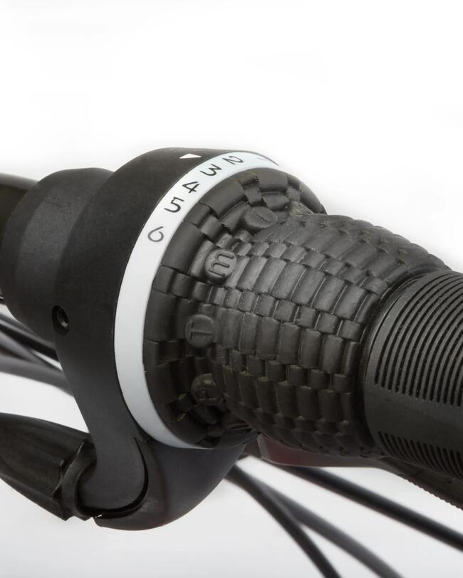 Detailaufnahme Schaltgriff am Fahrradlenker