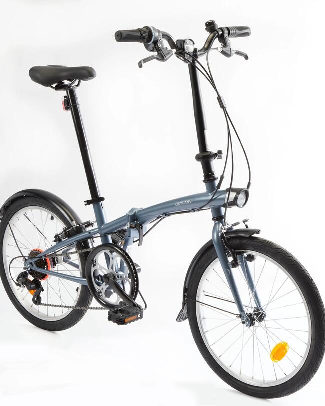 Graues Klapprad mit Beleuchtung