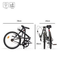 Bici pieghevole OXYLANE 100 nera OXYLANE | DECATHLON