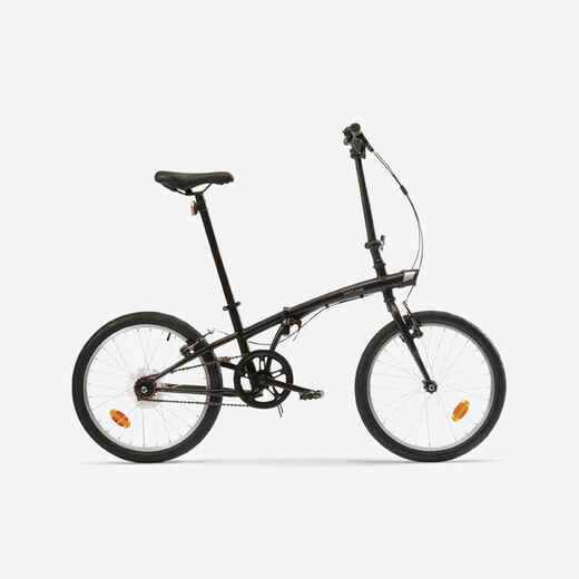 
      20 Inch folding bike Btwin 100 - Black
  