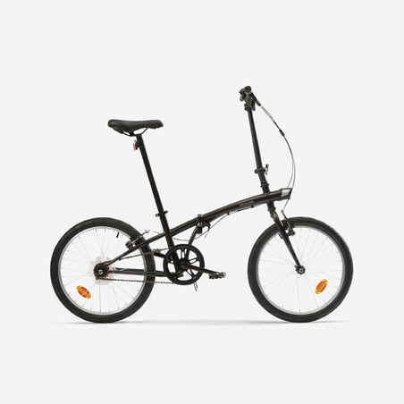 Cykel hopfällbar OXYLANE 100 svart