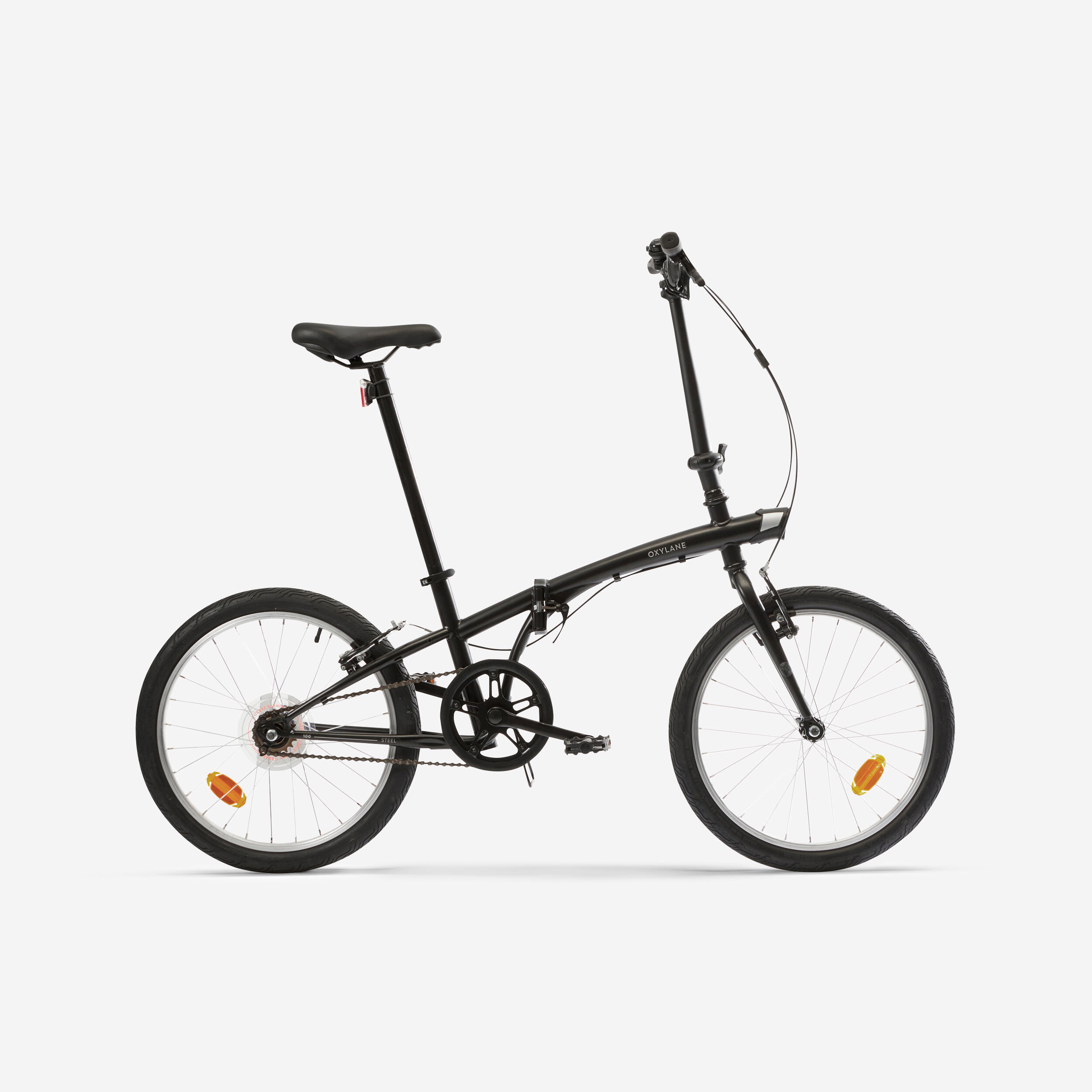 20 Inch folding bike Btwin 100 - Black 1/12