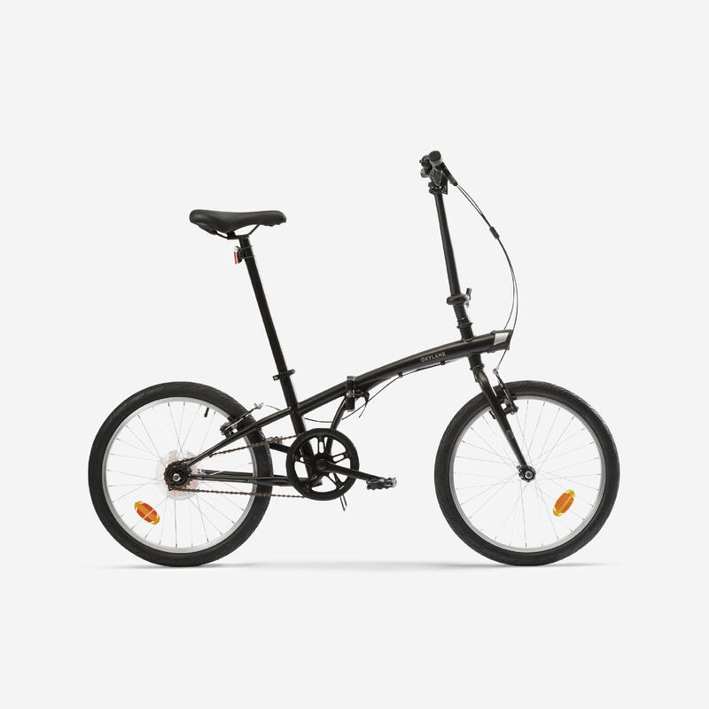 Bicicleta plegable 20 pulgadas 1V Tilt 100 negro