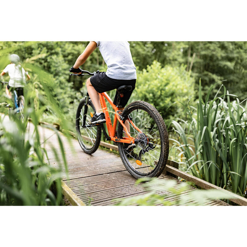 Bicicleta de montaña 26 pulgadas aluminio Rockrider ST 500 naranja 9-12 años