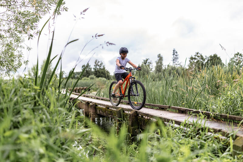 9-12 歲青少年登山車 ST500 橘色