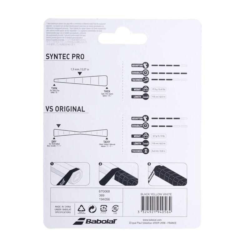 Griffband Tennis Syntec Pro + VS Original Babolat