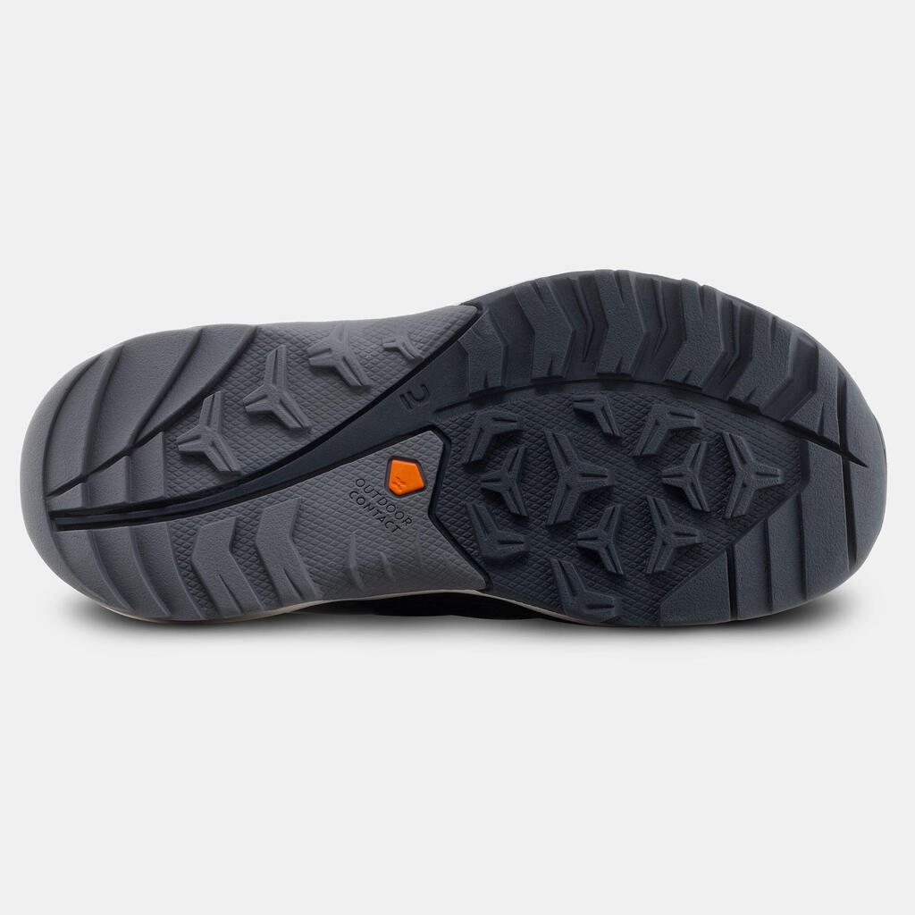 Chaussures de randonnée enfant à scratch Crossrock grise rouge du 24 AU 34