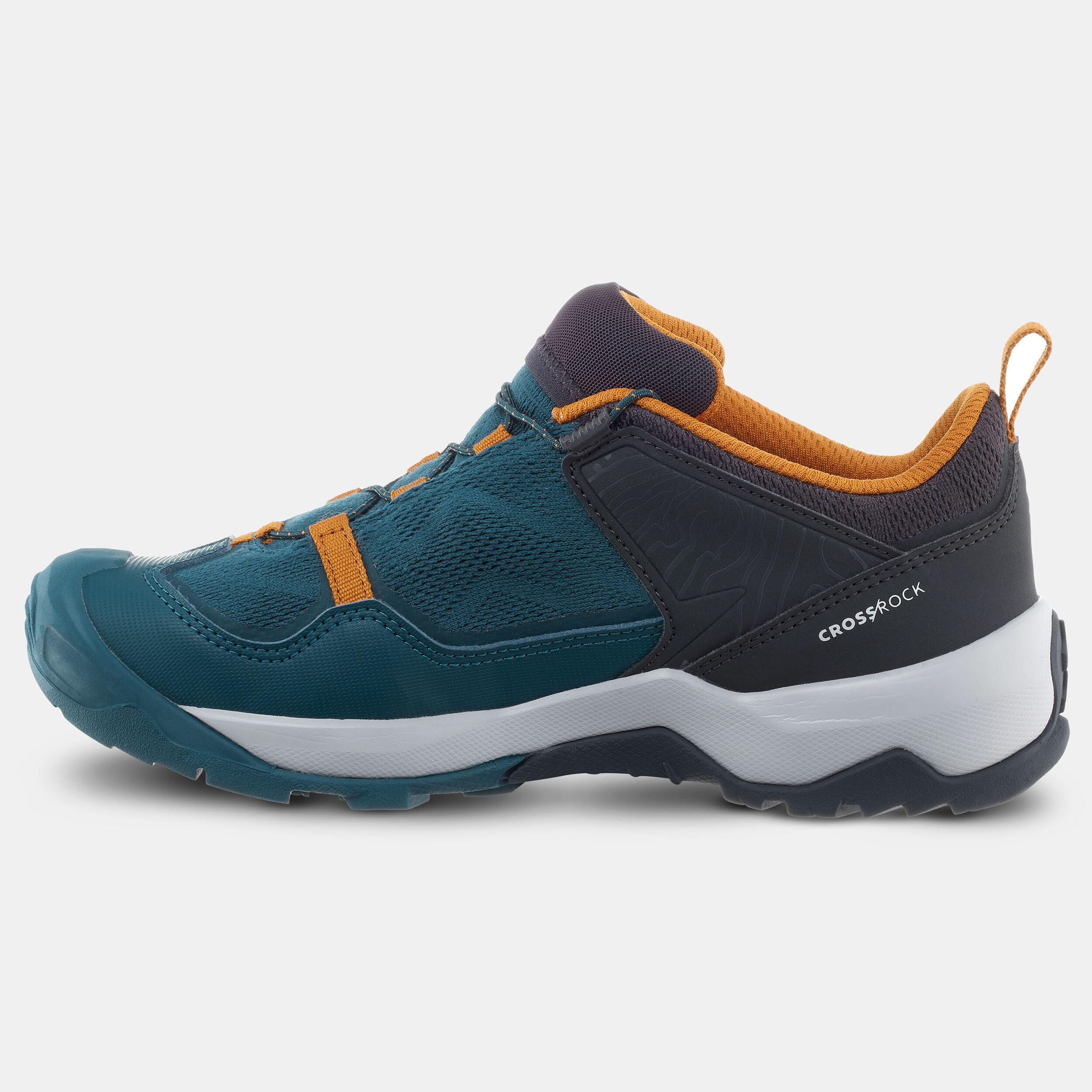 Kids’ Crossrock hiking shoes with quick lacing, ochre, from size 35 to 38 4/8