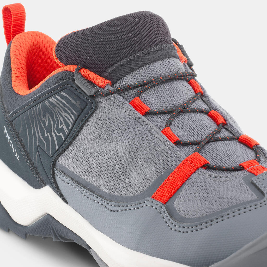 Chaussures de randonnée enfant à laçage rapide Crossrock grise du 35 AU 38