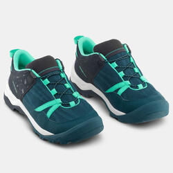 Chaussures de randonnée enfant à laçage rapide Crossrock turquoise du 35 AU 38