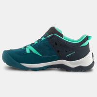 Chaussures de randonnée enfant à laçage rapide Crossrock turquoise du 35 AU 38