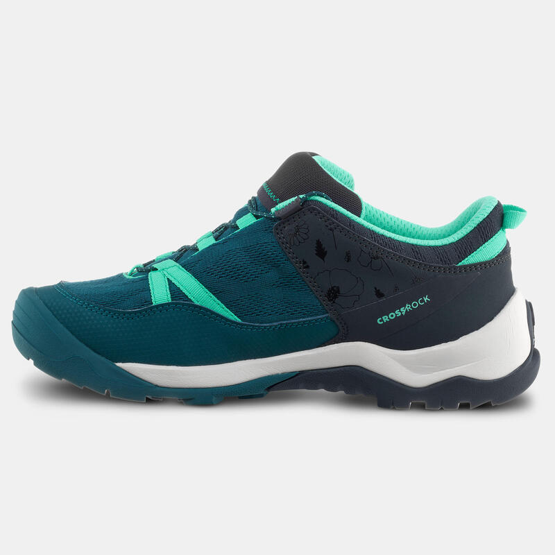 Chaussures de randonnée enfant à laçage rapide Crossrock turquoise - 35 à 38