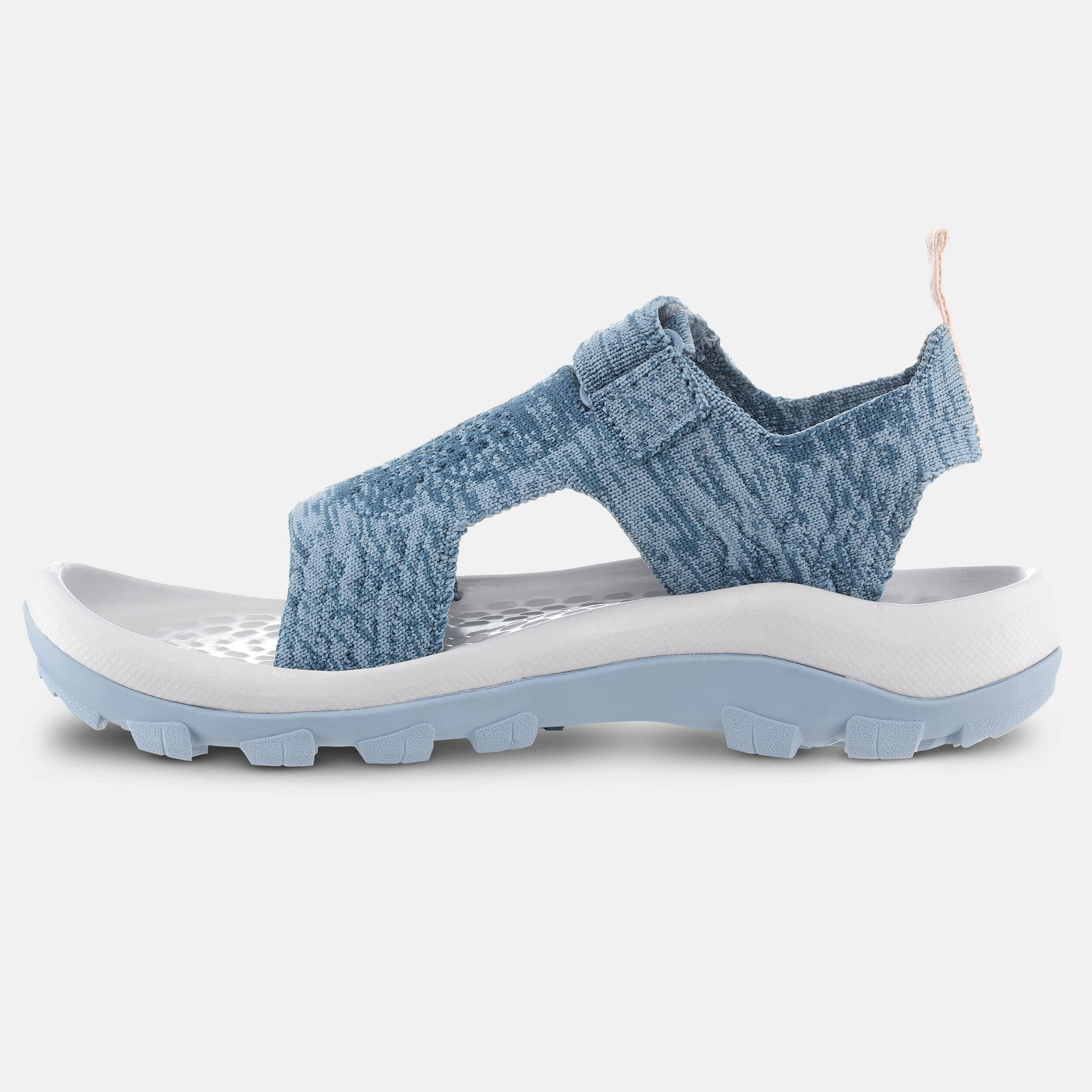 Kids’ comfortable hiking sandals with riptab, UK sizes 10 to 6, NH500 - Grey -  5