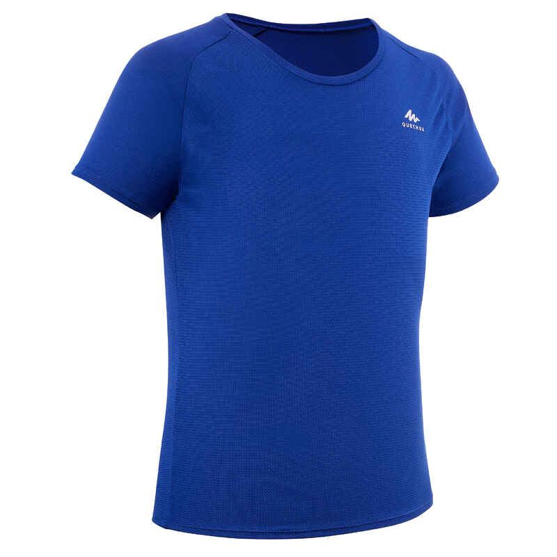 Wandershirt Kinder kurzarm Gr. 122–170 Bergwandern - MH500 dunkelblau