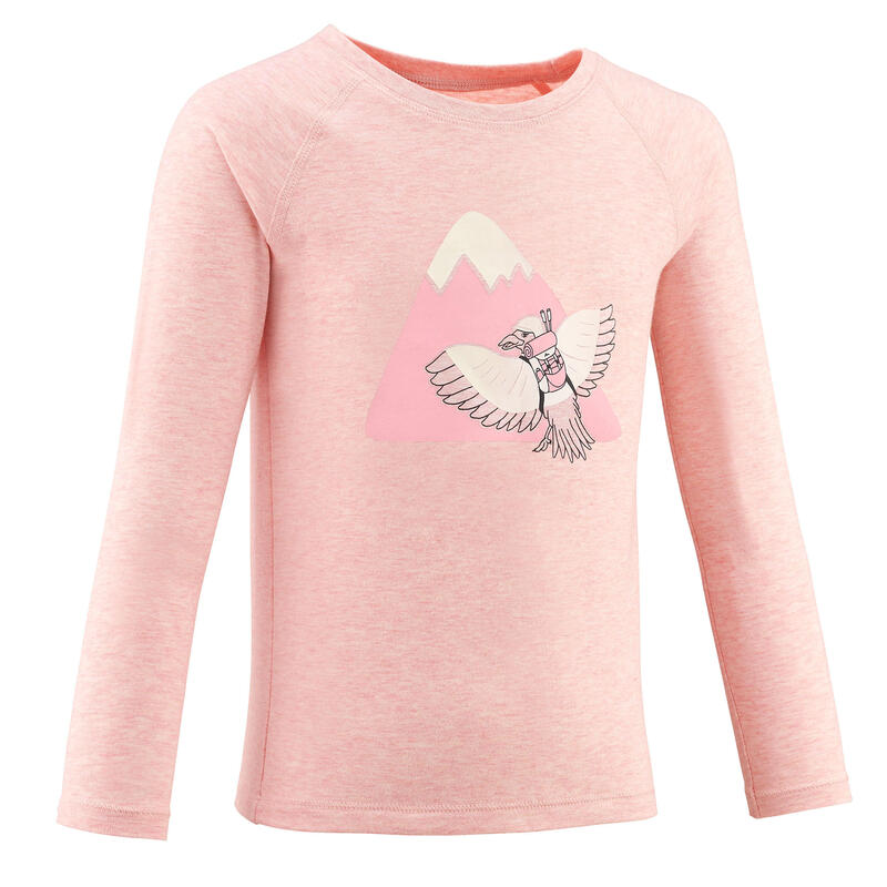 Camisola de caminhada com proteção UV - MH150 - Criança - 2-6 ANOS - Rosa