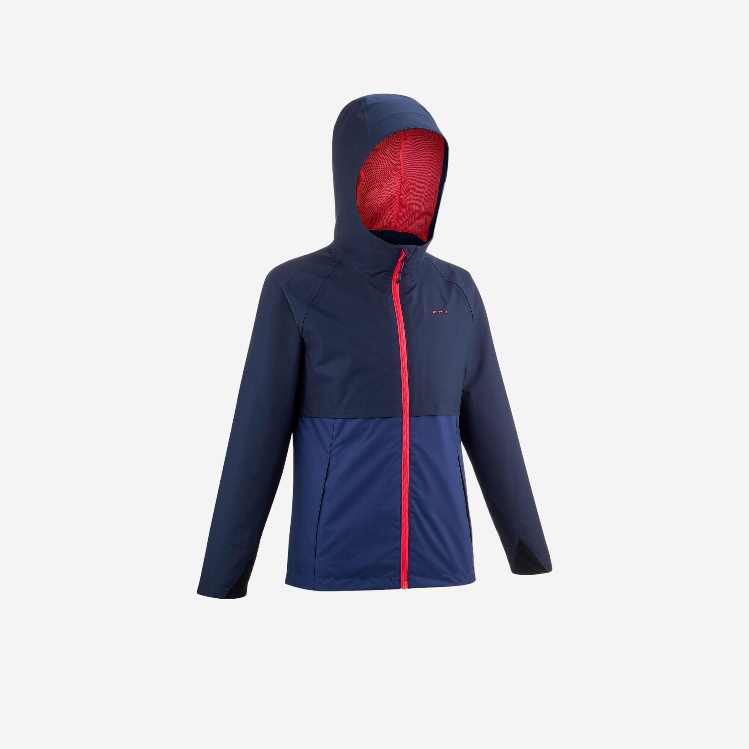 QUECHUA Wanderjacke Kinder Gr. 122–170 wasserdicht - MH500 marineblau 