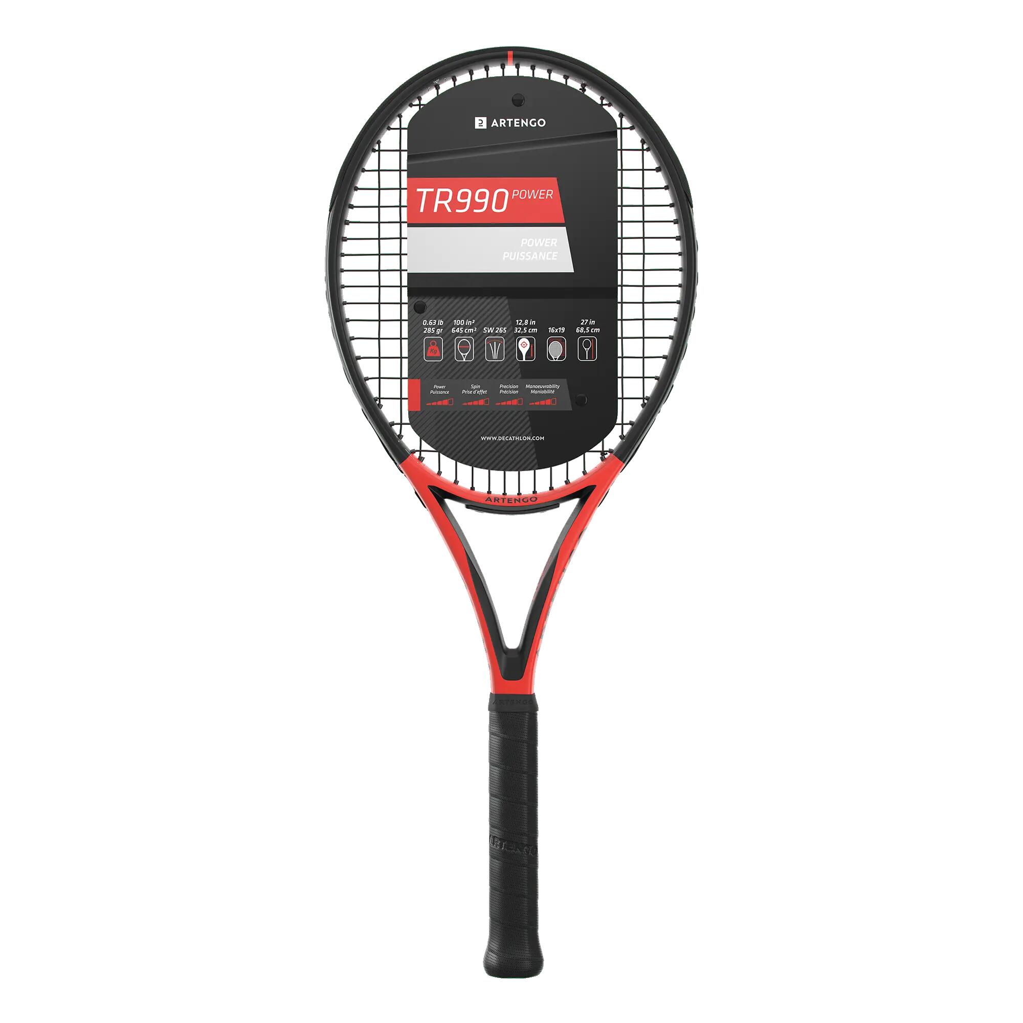 Raqueta de tenis Artengo Tr990 Power - Negro / Rojo 4/7