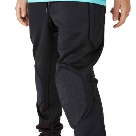 Pantalón de portero de fútbol Niños Kipsta F100 negro