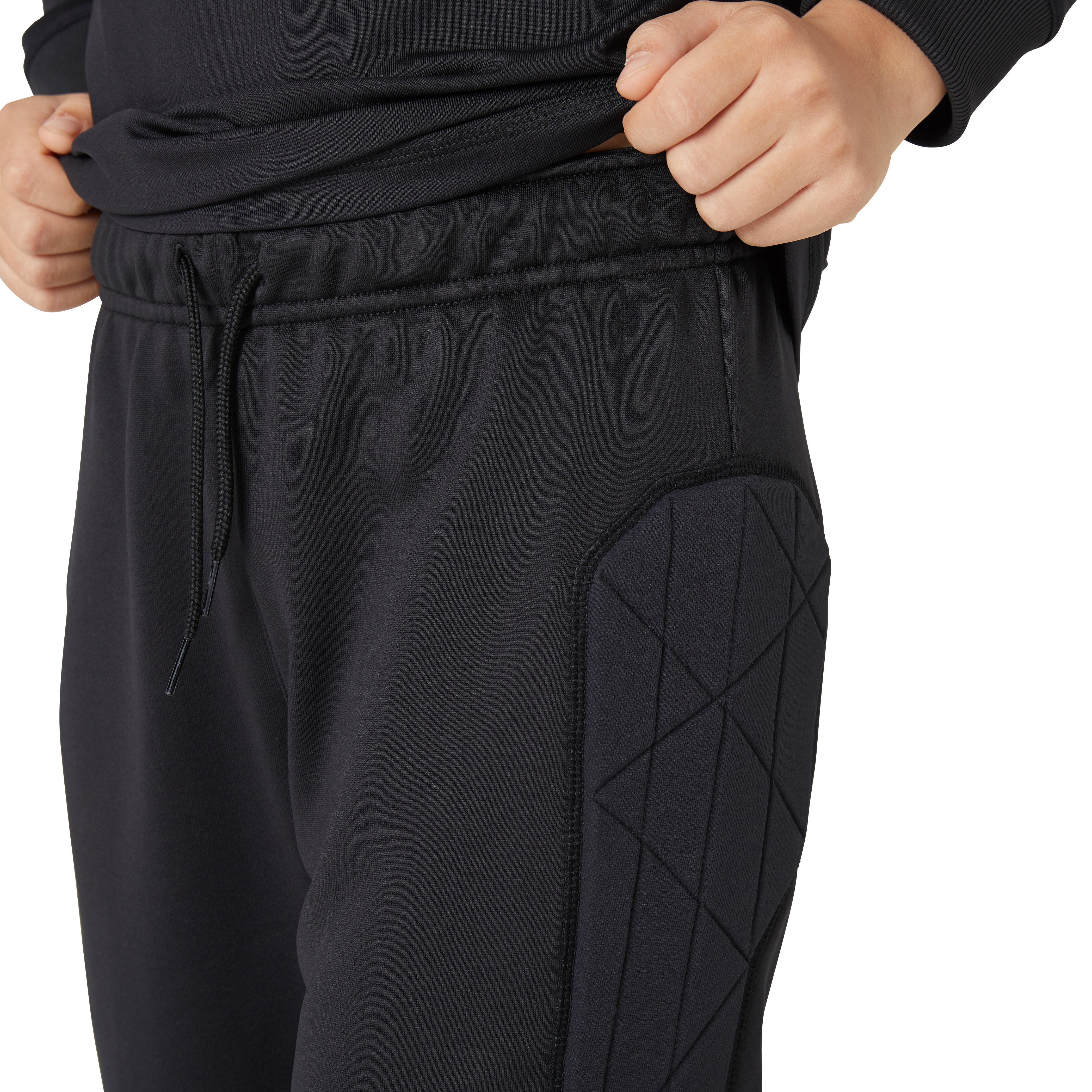 Pantaloncini da portiere per bambini F100 nero