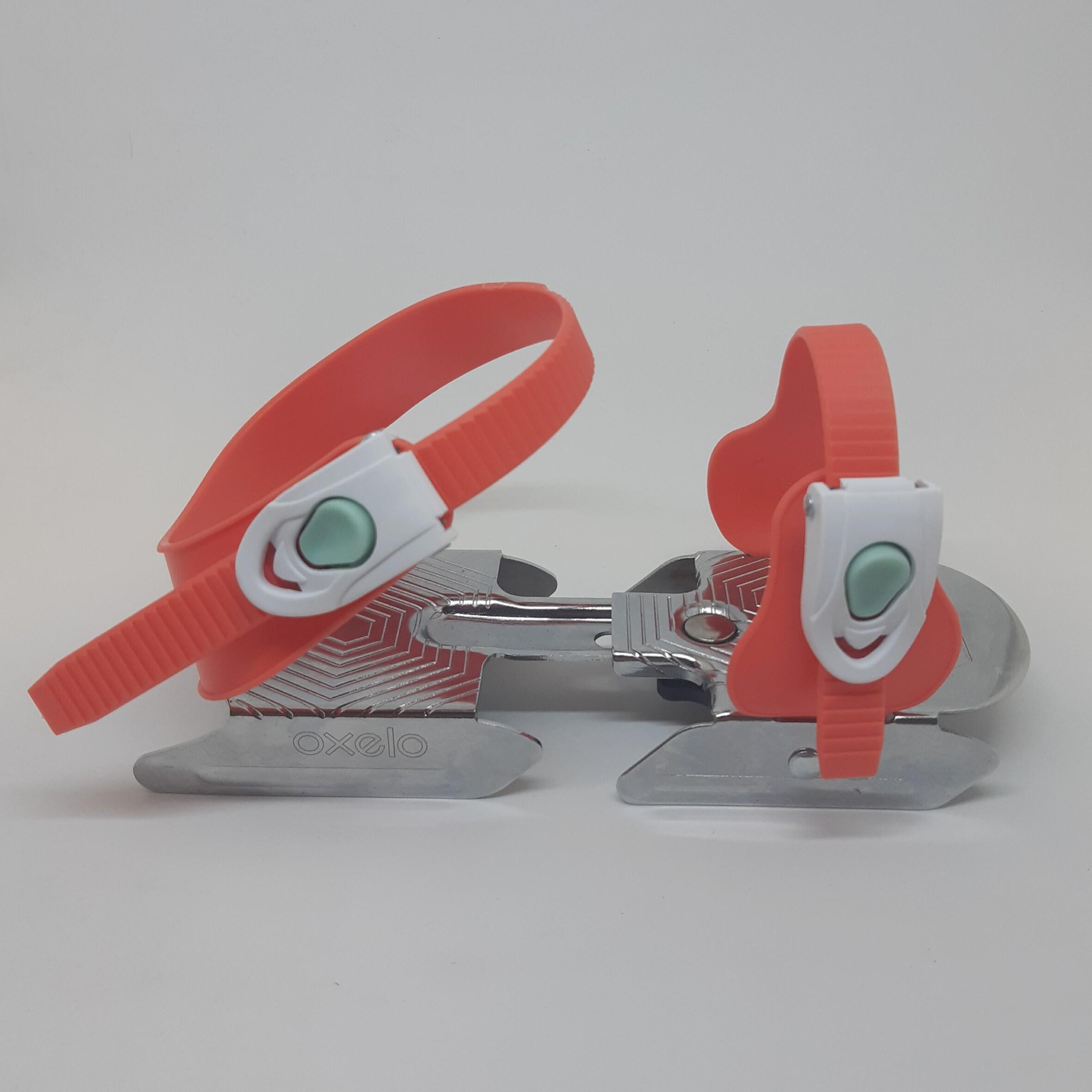 Kids' Ice Skates Play 1 Age 26 pomelo orange, Pale mint Oxelo