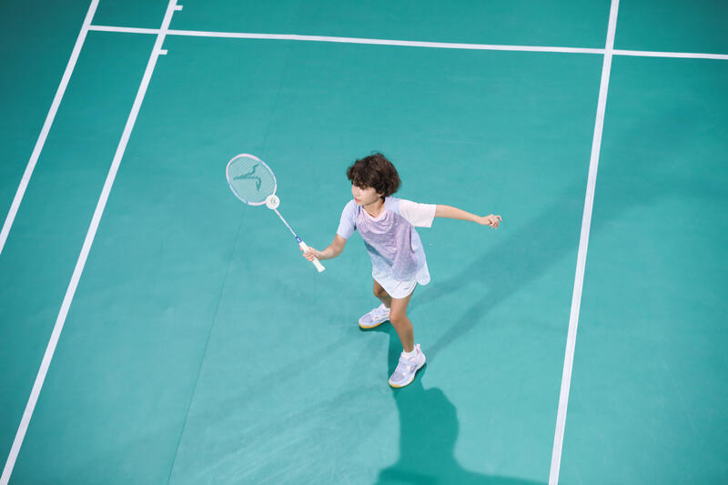 Falda pantalón de bádminton niña Perfly 560 blanco