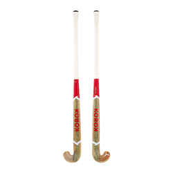 Adult Advanced Wood and 30% Carbon Low Bow Indoor Hockey Stick FH930W - Wood/Red