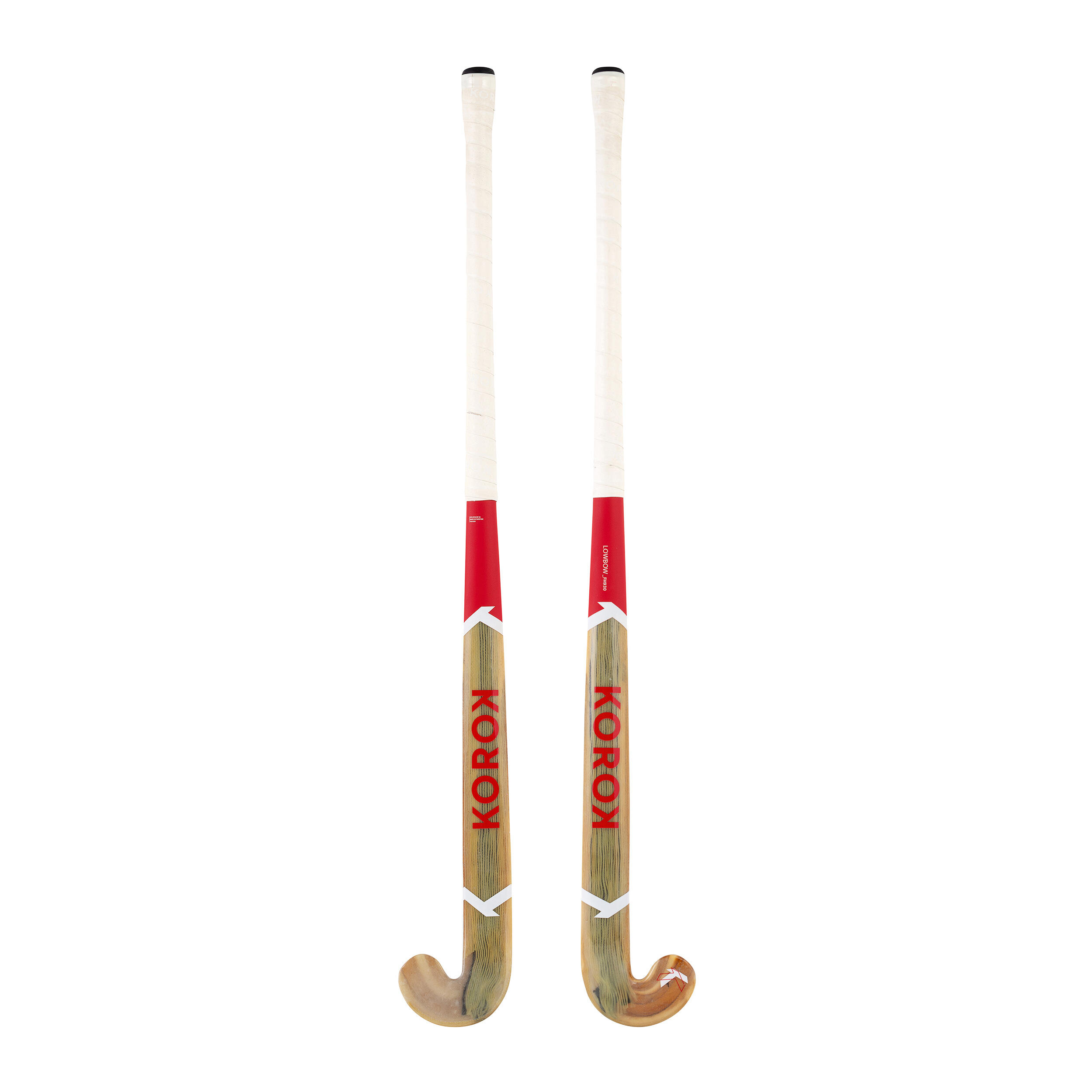 Expert adult indoor field hockey stick Wood 30% carbon LB FH930W red wood