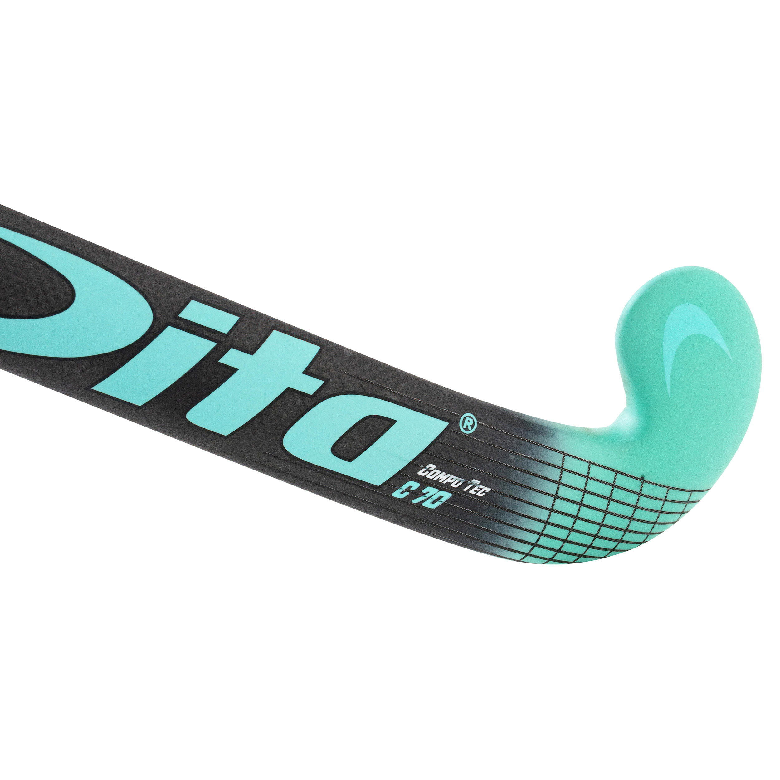 Stick de hockey en salle adulte expert low bow 70% carbone CompotecC70 noir  turq DITA | Decathlon
