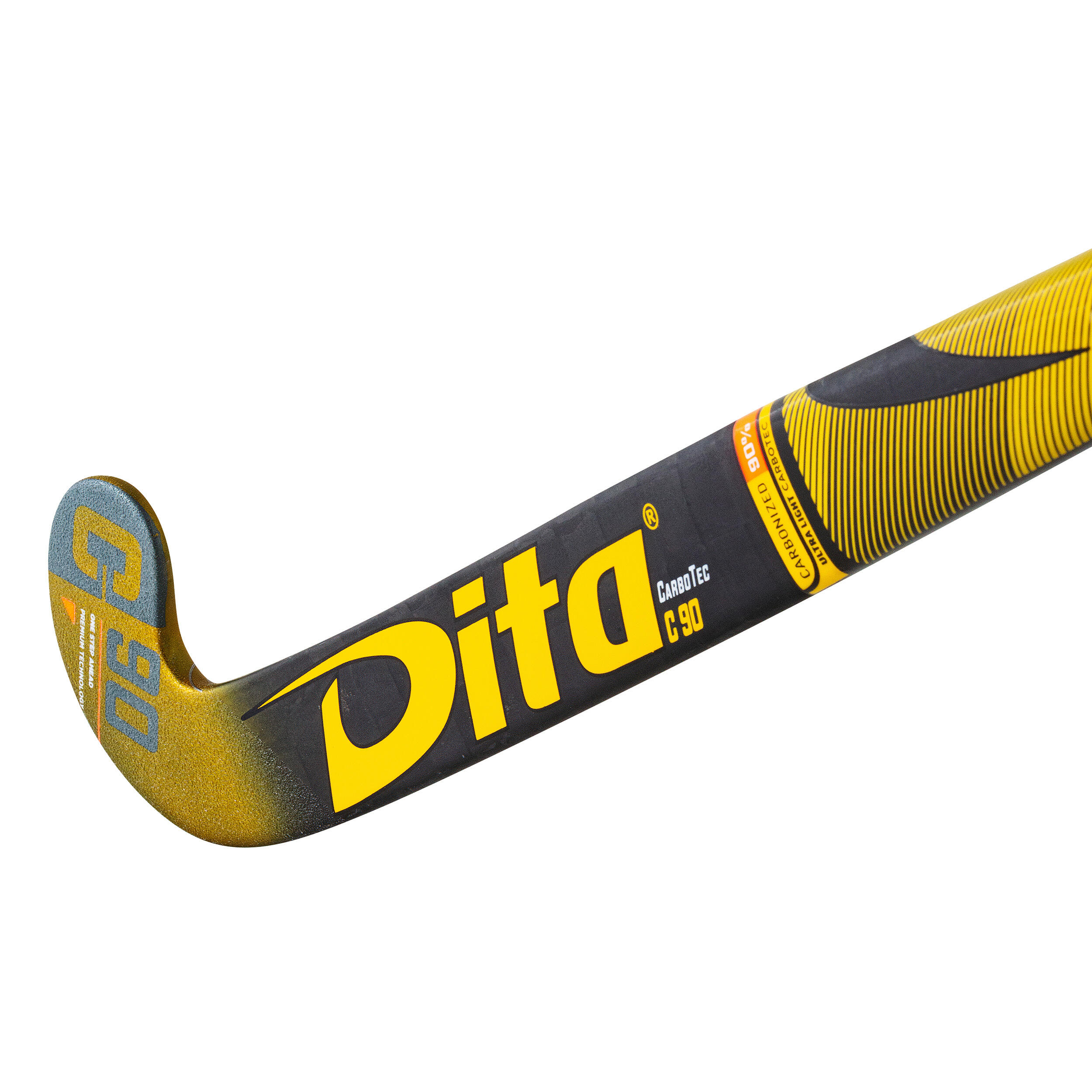Adult Advanced 90% Carbon X-Low Bow Indoor Hockey Stick CarboTec - Black/Orange 6/8