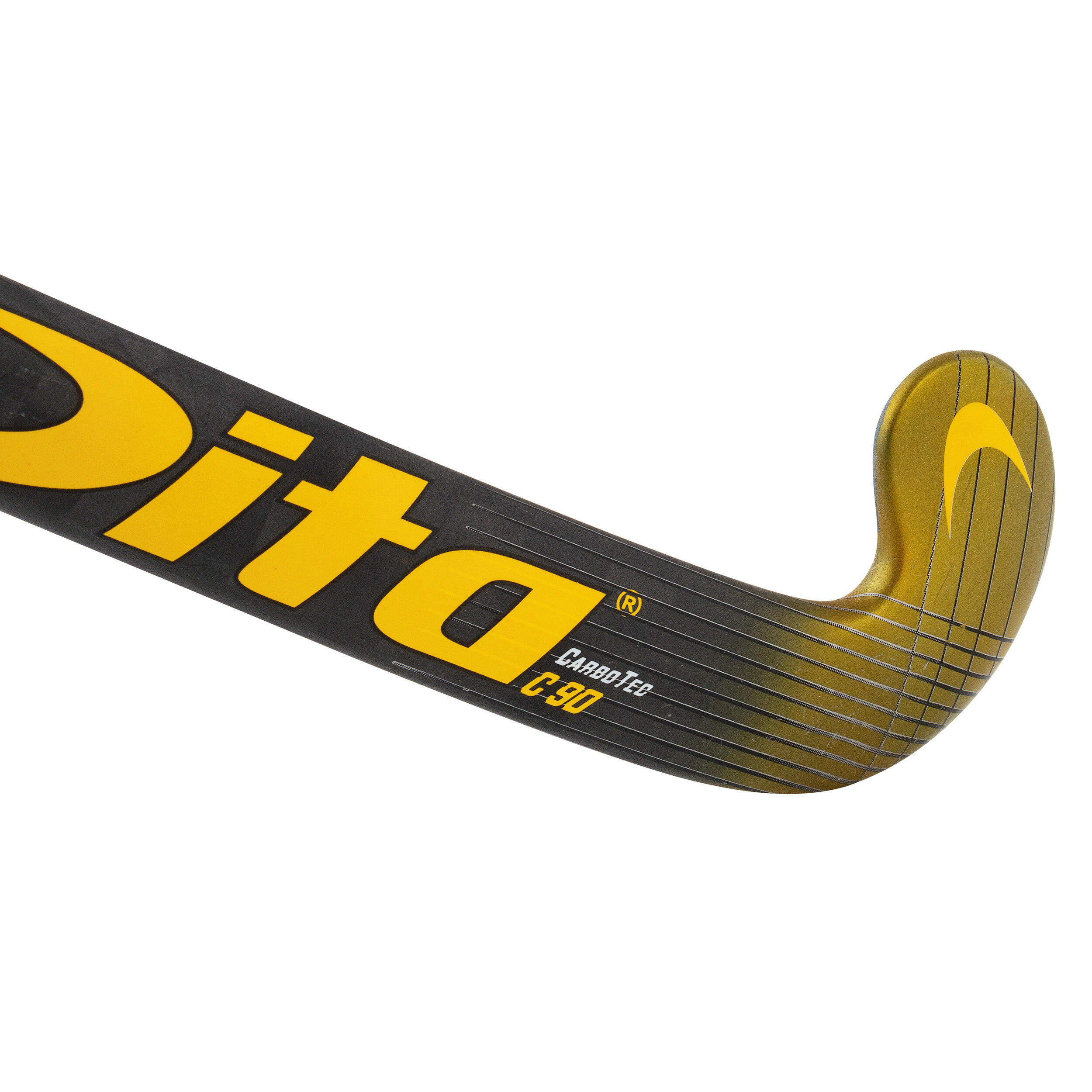Adult Advanced 90% Carbon X-Low Bow Indoor Hockey Stick CarboTec - Black/Orange 2/8