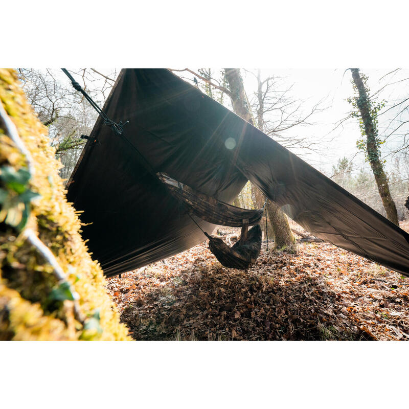 Kamp Gölgelik Tarp - Kamuflaj Desenli - Bushcraft - 2,95 × 2,8 m - Furtiv