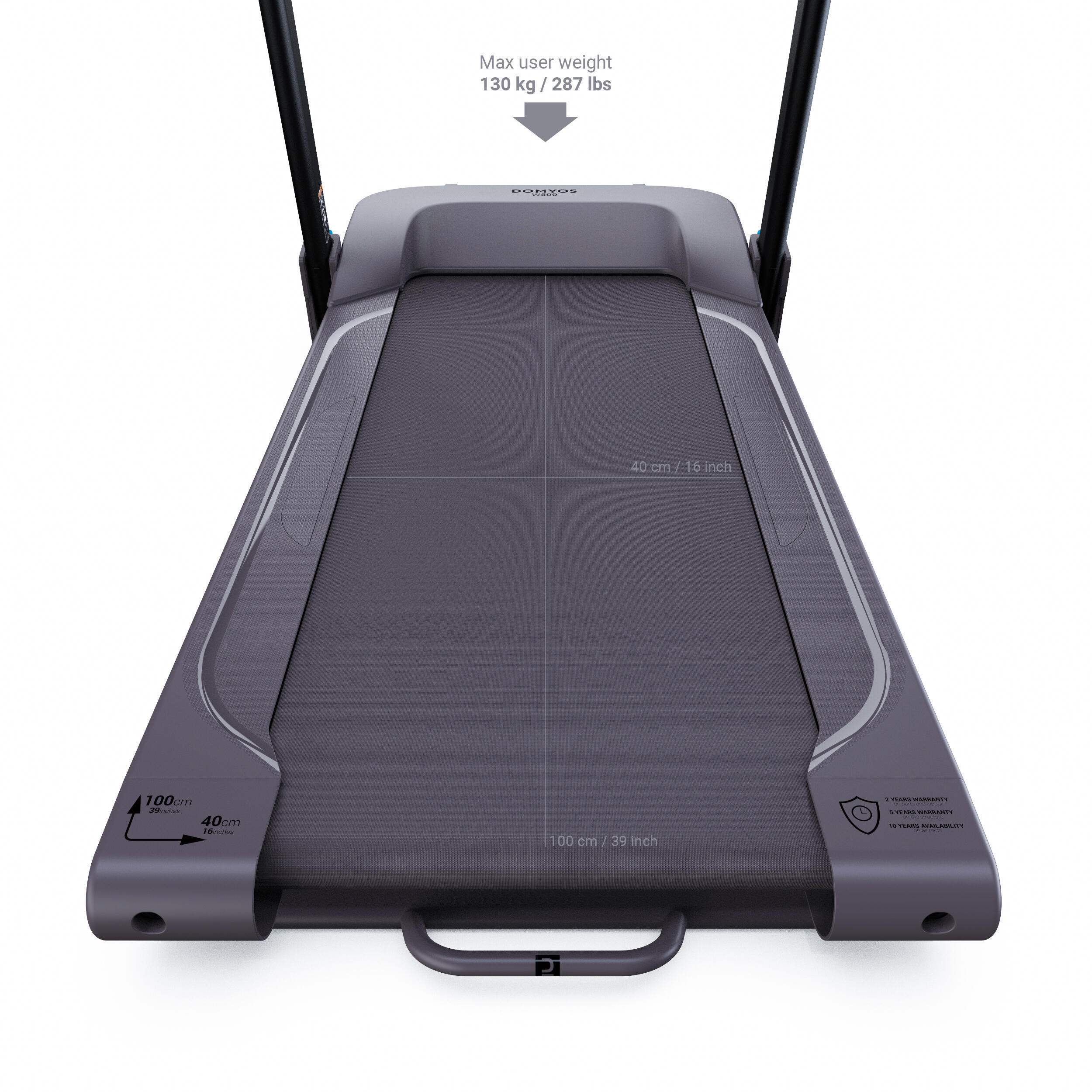 Assembly-Free Compact Treadmill W500 - 8 km/h, 40⨯100 cm 4/6
