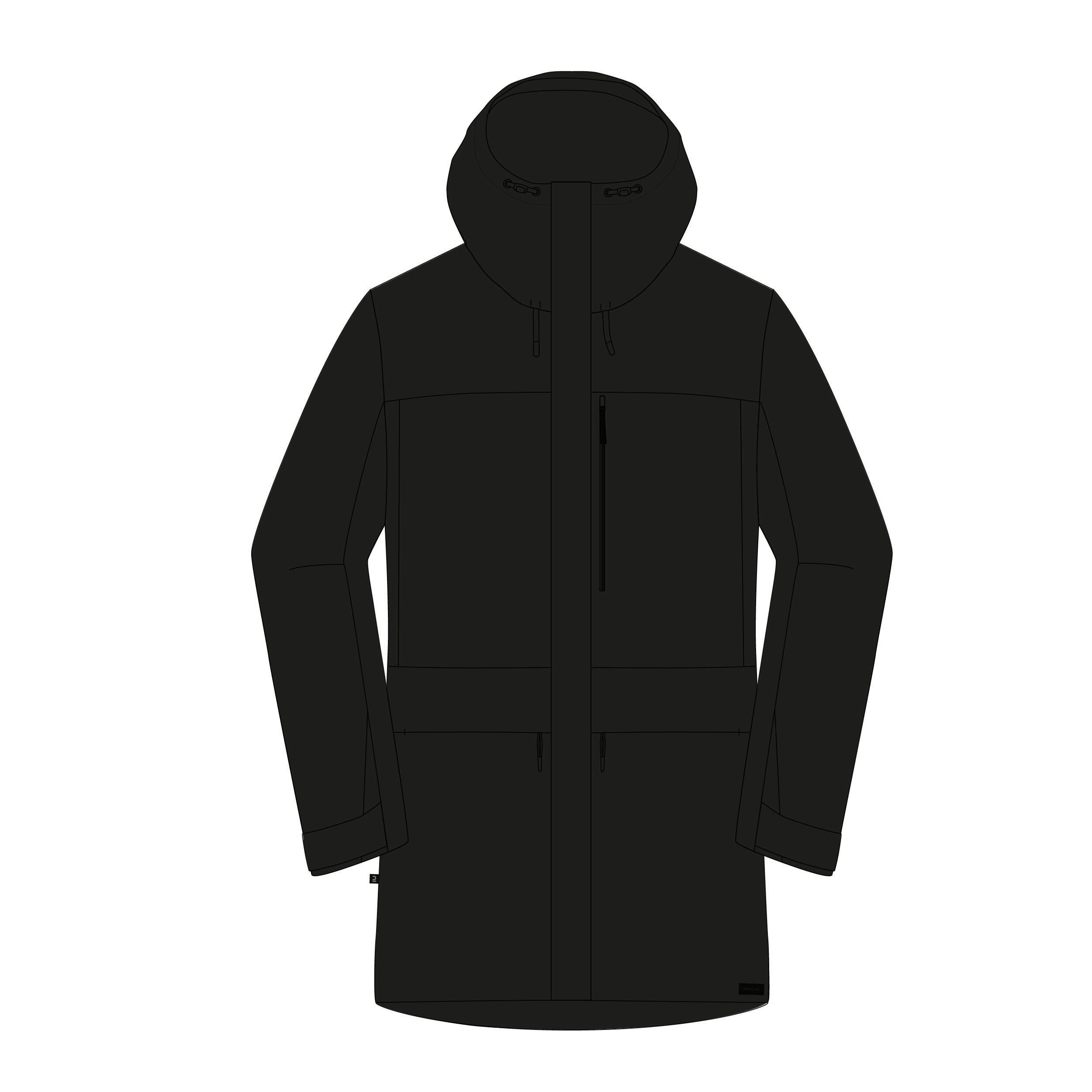 Men's 3-in-1 Waterproof Travel Trekking Jacket Travel 900 Warm -15°C - black  19/20