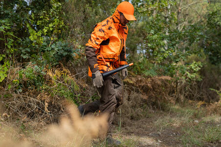 DURABLE WATERPROOF HUNTING JACKET SUPERTRACK 900 - NEON ORANGE