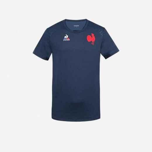 
      Kids' Rugby Short-Sleeved FFR France Perf Tee 21/22 Shirt - Navy Blue
  